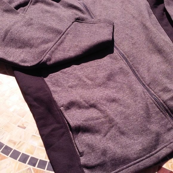 Skyline Wears X-2 Fleece Jacket Pockets Unisex Men's XXL Cotton/Poly Grey Black - Picture 3 of 10